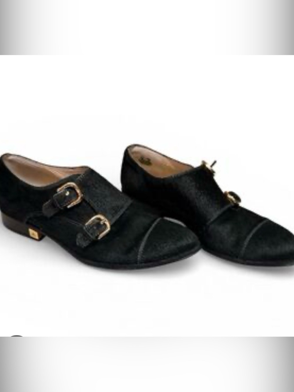 Sam Edelman Black Suede Buckle Mules